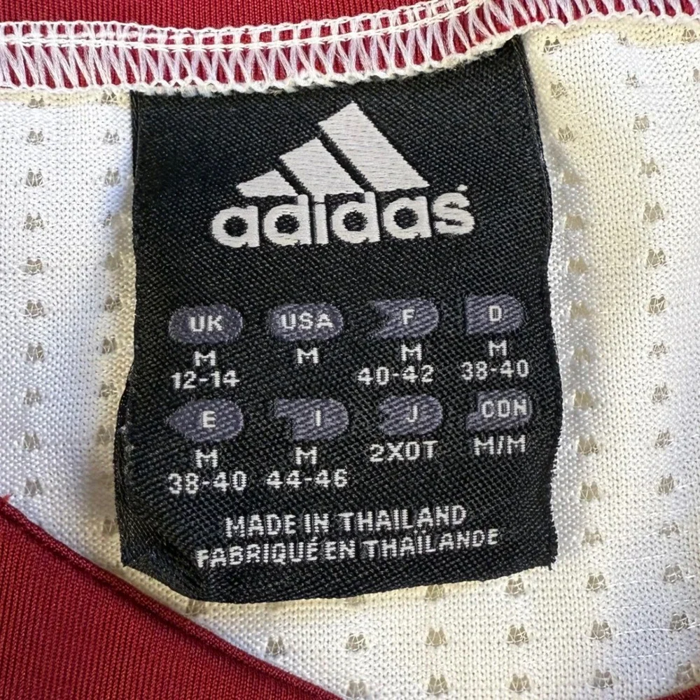 Adidas Men's White Maroon Basketball‎ Jersey Tank Top Size M